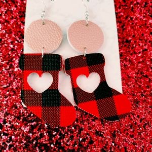 Faux leather earrings